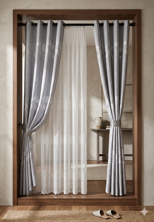 Rideaux Harmonie Décor Trois Pieces
